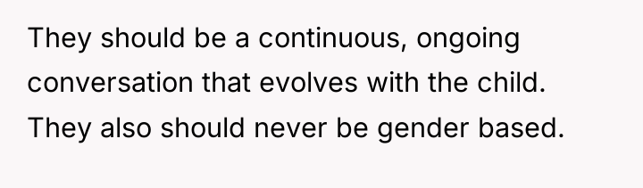 They should be a continuous, ongoing conversation that evolves with...