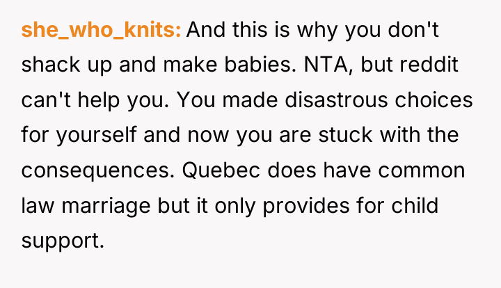 she_who_knits And this is why you don't shack up and...