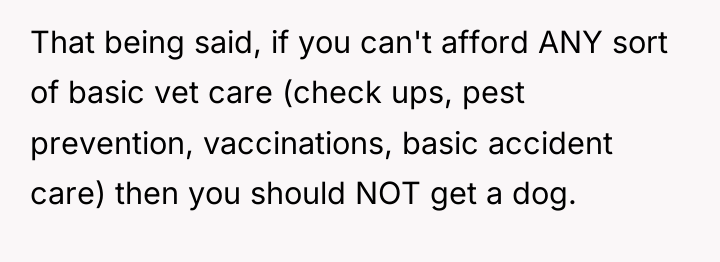 That being said, if you can't afford ANY sort of...