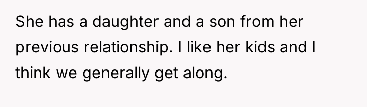 She has a daughter and a son from her previous...