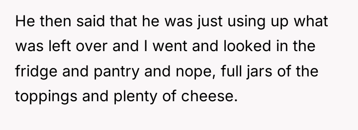 He then said that he was just using up what...