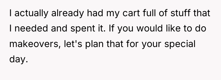 I actually already had my cart full of stuff that...