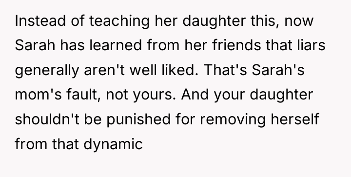 Instead of teaching her daughter this, now Sarah has learned...