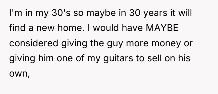 I'm in my 30's so maybe in 30 years it...