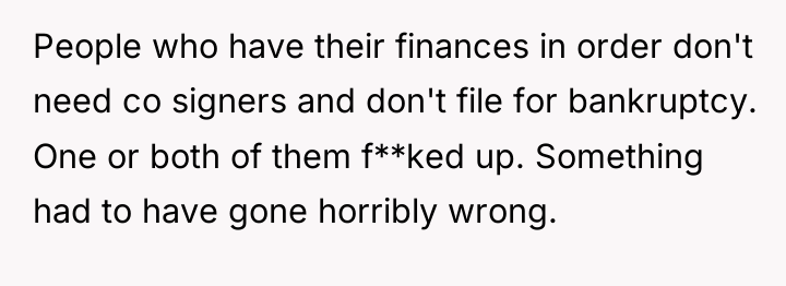 People who have their finances in order don't need co...