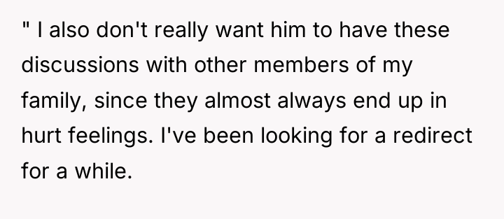" I also don't really want him to have these...