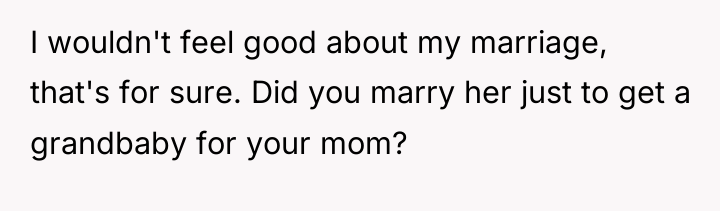 I wouldn't feel good about my marriage, that's for sure....