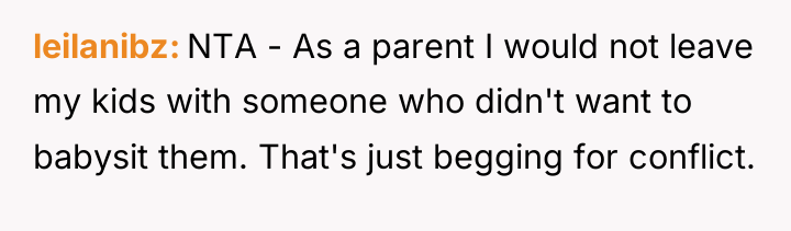 leilanibz NTA - As a parent I would not leave...