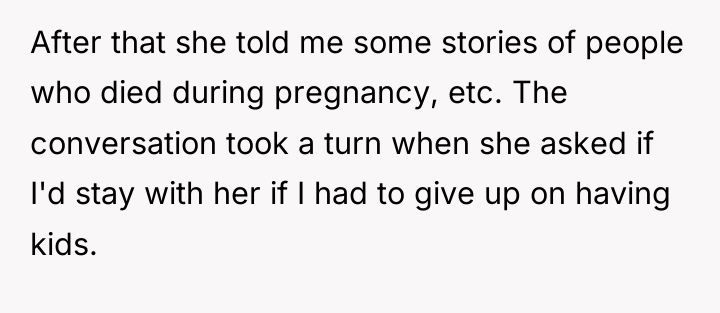 After that she told me some stories of people who...