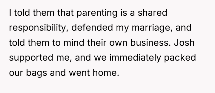 I told them that parenting is a shared responsibility, defended...