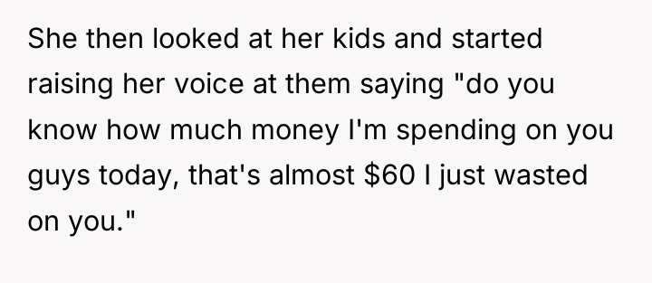 She then looked at her kids and started raising her...