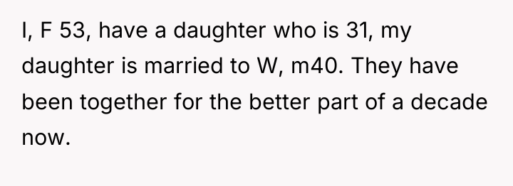 I, F 53, have a daughter who is 31, my...