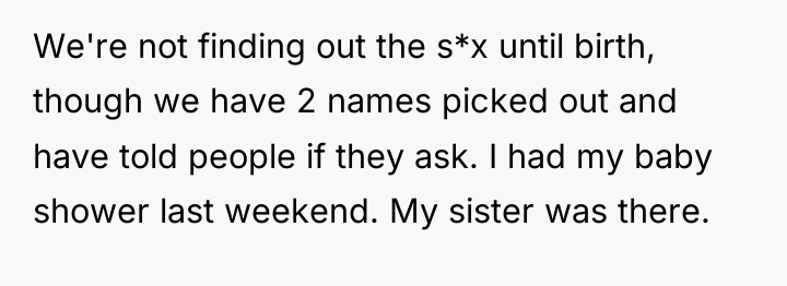 We're not finding out the s*x until birth, though we...
