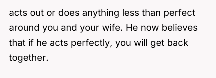 acts out or does anything less than perfect around you...