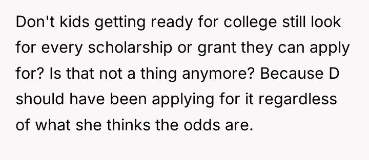 Don't kids getting ready for college still look for every...