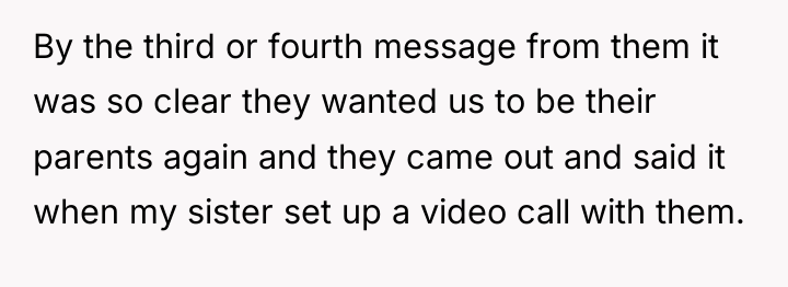 By the third or fourth message from them it was...