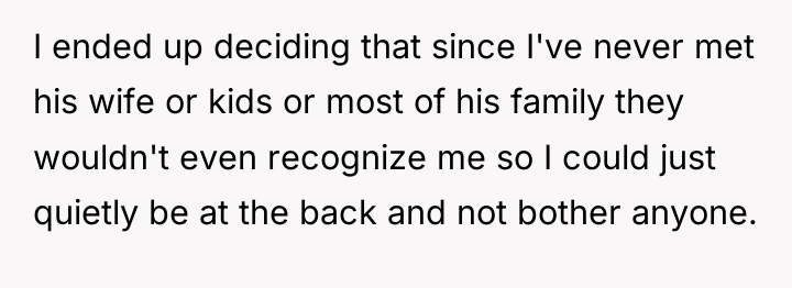 I ended up deciding that since I've never met his...