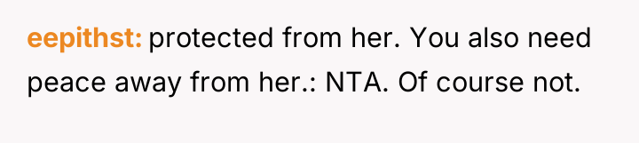 eepithst protected from her. You also need peace away from...