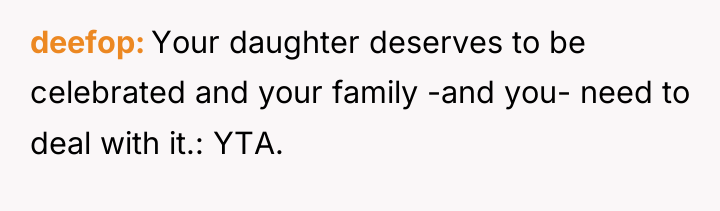 deefop Your daughter deserves to be celebrated and your family...
