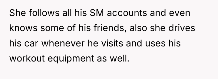 She follows all his SM accounts and even knows some...