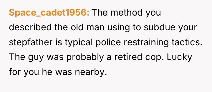 Space_cadet1956 The method you described the old man using to...
