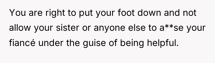 You are right to put your foot down and not...