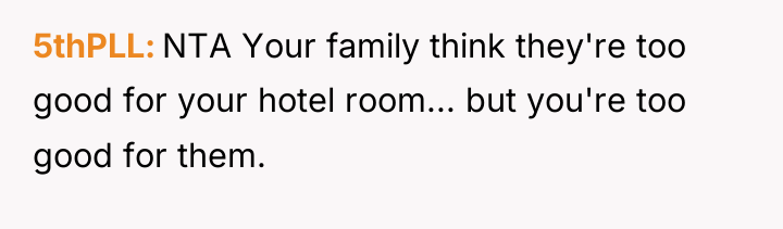 5thPLL NTA Your family think they're too good for your...