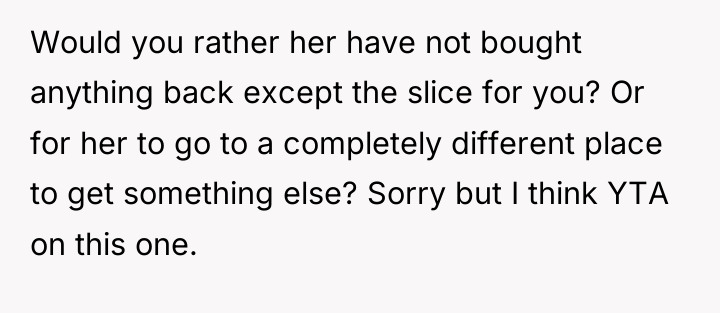 Would you rather her have not bought anything back except...