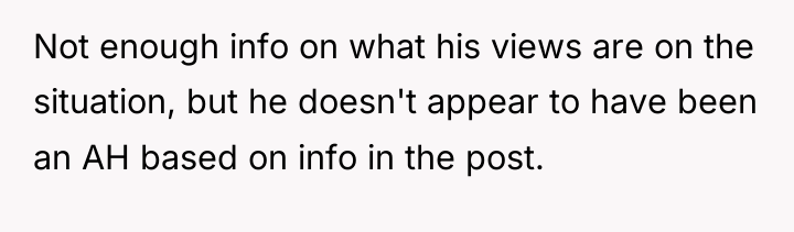 Not enough info on what his views are on the...