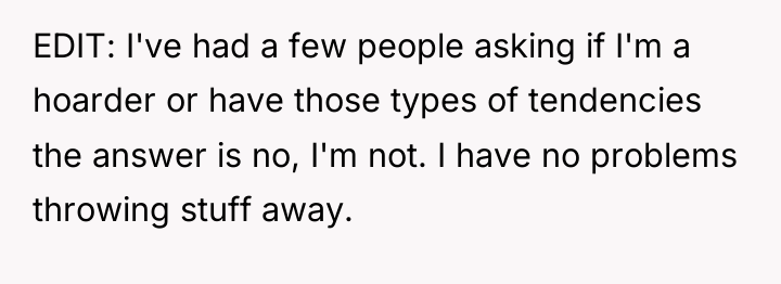 EDIT: I've had a few people asking if I'm a...