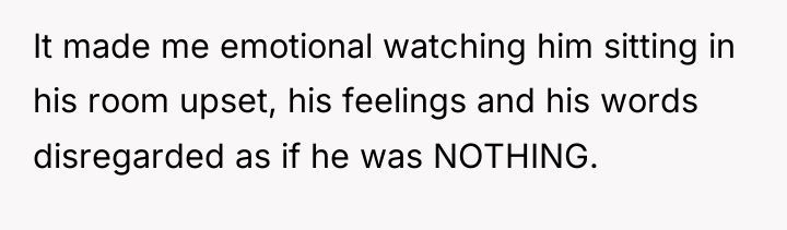 It made me emotional watching him sitting in his room...
