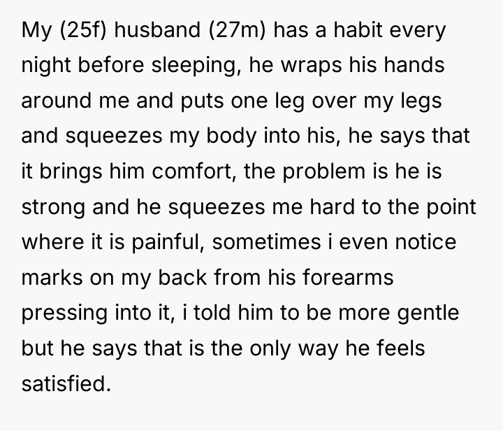My (25f) husband (27m) has a habit every night before...