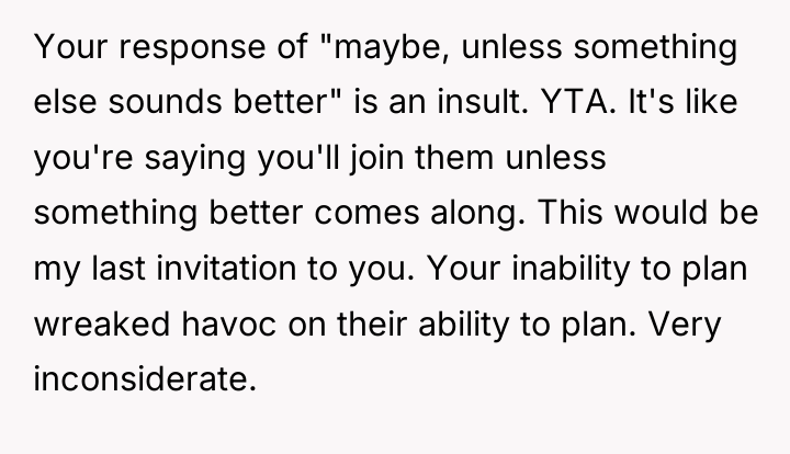 Your response of "maybe, unless something else sounds better" is...