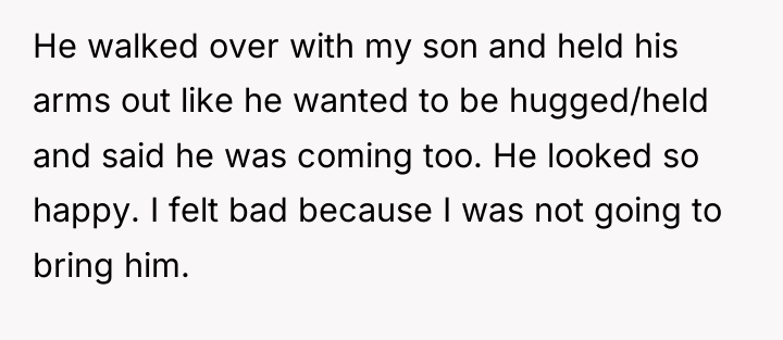He walked over with my son and held his arms...
