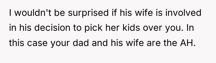 I wouldn't be surprised if his wife is involved in...