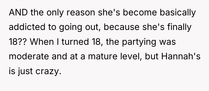 AND the only reason she's become basically addicted to going...