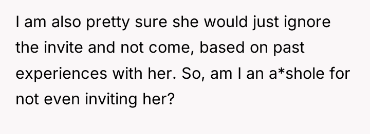 I am also pretty sure she would just ignore the...