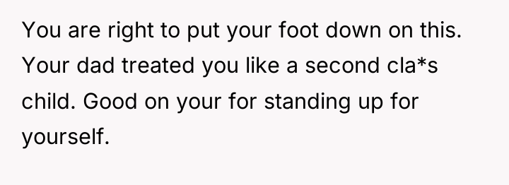 You are right to put your foot down on this....