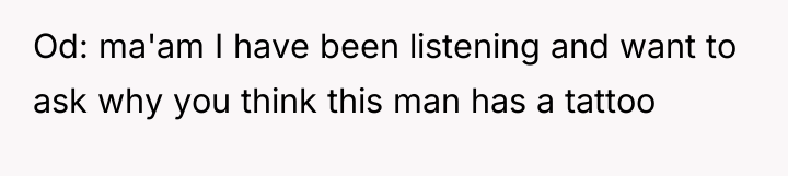 Od: ma'am I have been listening and want to ask...