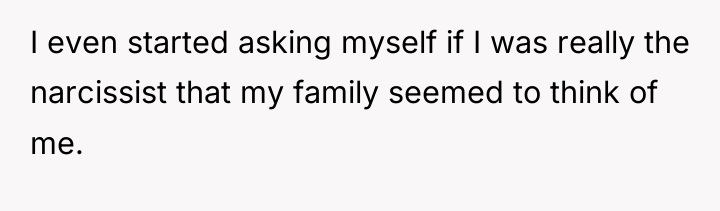I even started asking myself if I was really the...