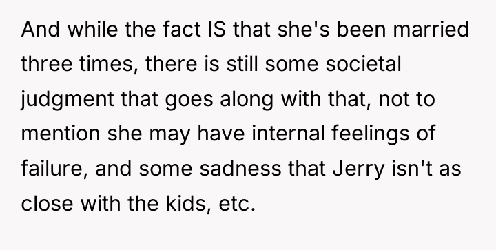 And while the fact IS that she's been married three...