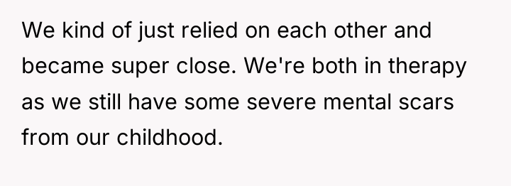 We kind of just relied on each other and became...