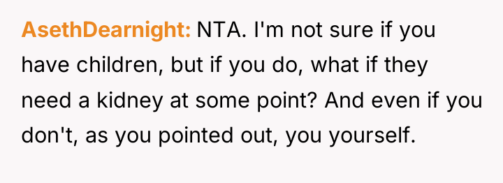 AsethDearnight NTA. I'm not sure if you have children, but...
