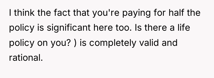 I think the fact that you're paying for half the...