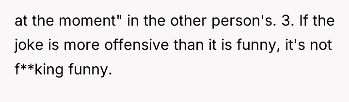 at the moment" in the other person's. 3. If the...