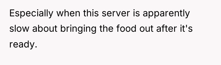 Especially when this server is apparently slow about bringing the...
