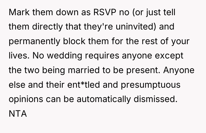 Mark them down as RSVP no (or just tell them...