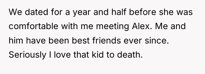 We dated for a year and half before she was...