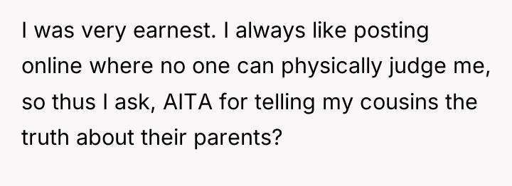 I was very earnest. I always like posting online where...