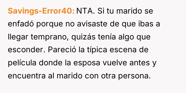 Savings-Error40 NTA. Si tu marido se enfadó porque no avisaste...